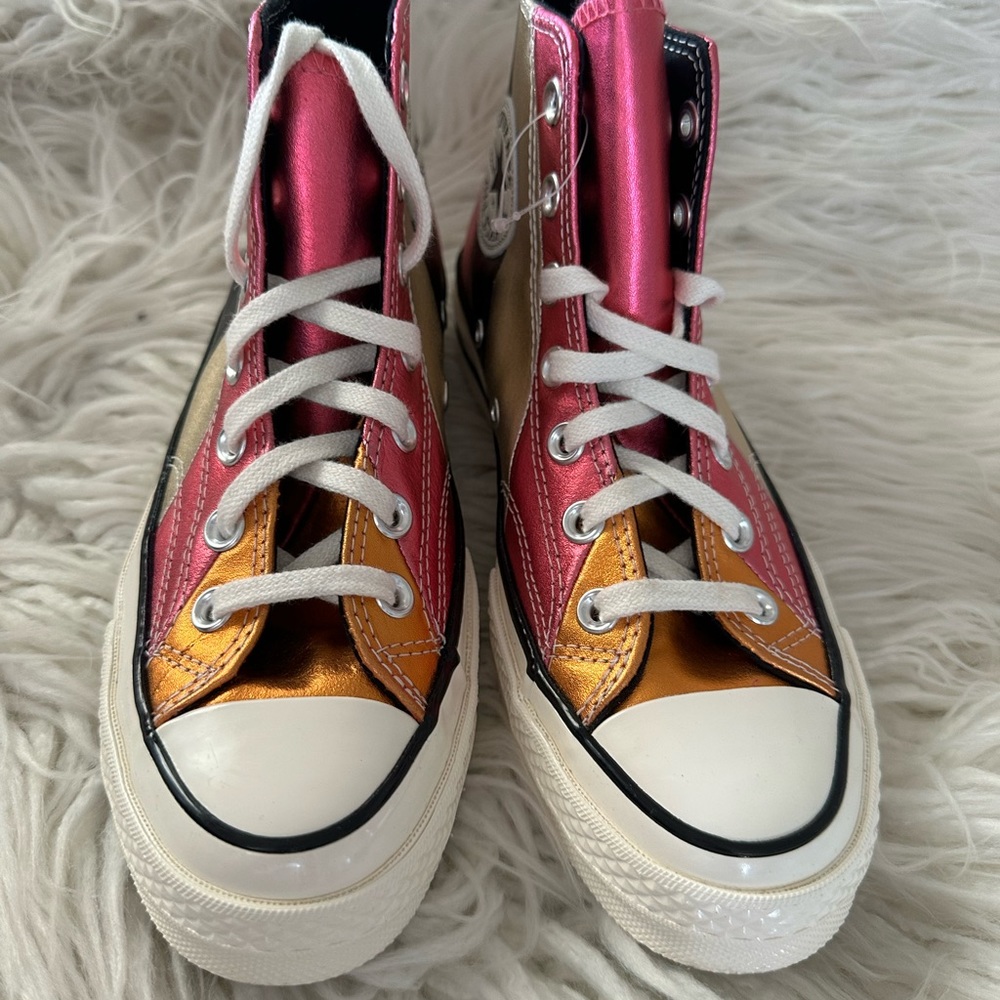 Converse Chuck 70 Hi 'Metallic Rainbow' 565866C ladies size‎ 7 NEW - Picture 10 of 10